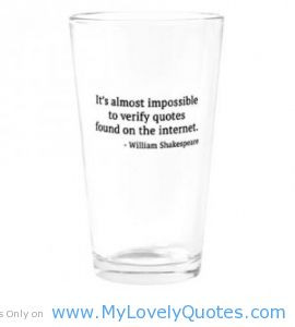 Impossible Verify Quotes Drinking Glass