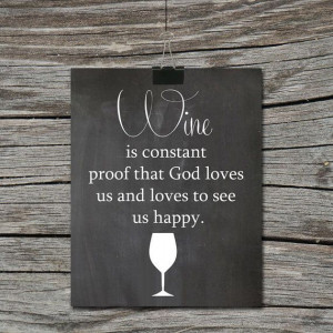 Download Kitchen Quote Chalkboard - Wine is constant Proof that God ...