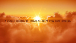 Be someone's sunbeam.