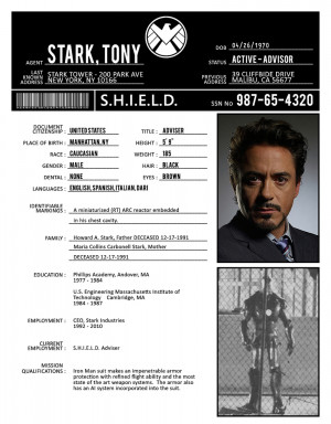 As you can see, the Tony Stark's date of birth was changed (I don't ...