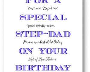 Funny Step Dad Birthday Quotes ~ Popular items for step dad on Etsy