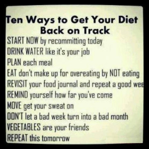 ... you can get your diet back on track and closer to your fitness goals
