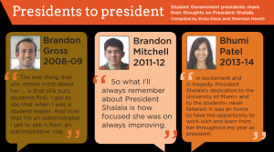 Brandon Mitchell, 2011-2012 Student Government President, recalls that ...