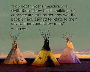 Indian quote on meadure of civilization