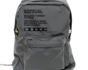 ... Quote, Typography, Nylon School Backpack, Camera Backpack, Mens