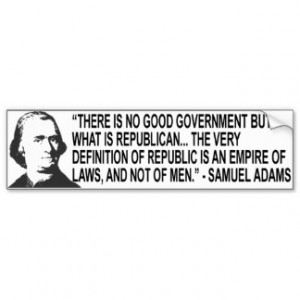 Samuel Adams Quote Bumper Sticker