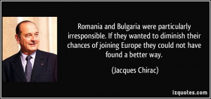 Bulgaria were particularly irresponsible. If they wanted to diminish ...