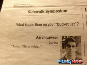 Funny Bucket List