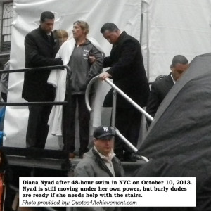 Diana Nyad Completes 48-Hour Swim at Herald Square in New York City