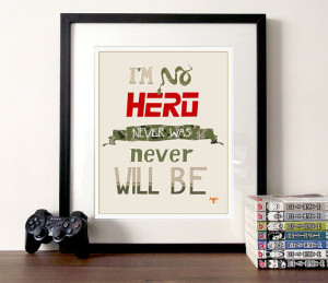 Gaming quote hand drawn Metal Gear Solid print, video games print