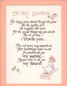 My Sisters, Happy Birthday, Sisters Quotes, Sisters Forever, Sisters ...