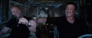 jason statham stallone fight bump expendables 2 movie images