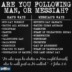 ... way and not under messiah s way then you are following another jesus