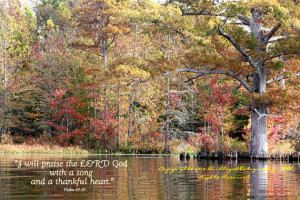 Autumn Trees at Chickahominy Lakewith Bible Verse - Chickahominy Lake ...