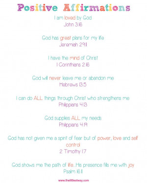 Daily Positive Scripture Affirmations #bible #scripture # ...