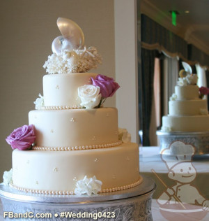 ... Serves 125 | Large Pearl Bead Trim, Fresh flowers | Custom Quote