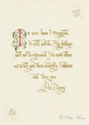 Love Proposal Quotes Mr. darcy's proposal done in