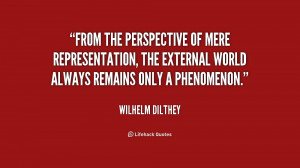 From the perspective of mere representation, the external world always ...