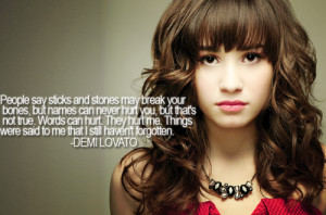 Demi Lovato Quote Words Can Hurt