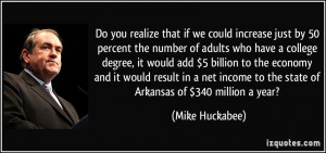 Do you realize that if we could increase just by 50 percent the number ...