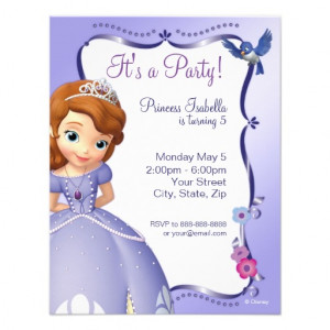 Sofia the First Birthday Invitation at Zazzle.ca
