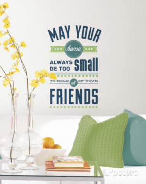 Room for Friends Quote Peel and Stick Wall Decals Wall Decal