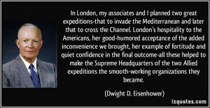 In London, my associates and I planned two great expeditions-that to ...