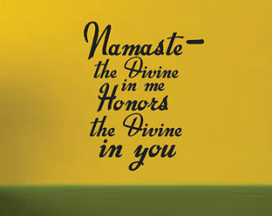Namaste Indian Yoga Hamsa Words Sign Quote Wall Decal Sticker