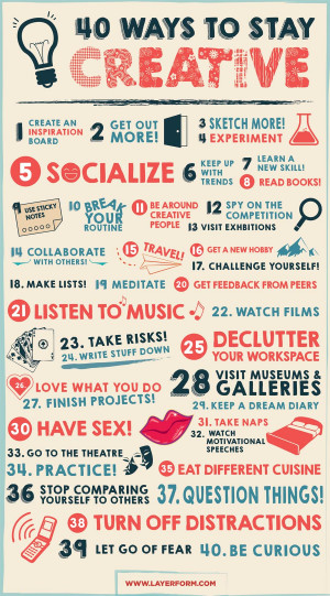 40 Ways to Stay Creative – Infographic