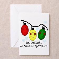 Light of Nana and Papa's Life Greeting Card for