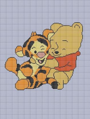 BABY WINNIE THE POOH AND TIGGER CROCHET PATTERN AFGHAN GRAPH E-MAILED ...