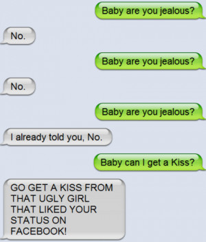 baby,jealous,kiss,ugly,girl,hahaha,jealousy ...