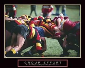 Rugby Group Effort Poster 20x16