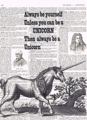 Unicorn. Inspirational Quote Gift Altered art by studioflowerpower, $8 ...