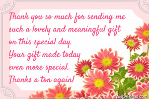 Thank You Quotes For Friends For Birthday Gifts ~ Thank You Notes For ...