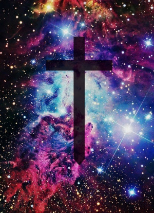 tumblr background galaxy cross
