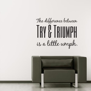 Triumph Quote Wall Decal