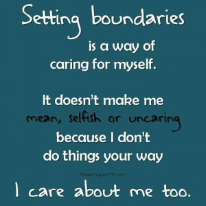 Boundaries--Need to remember this!