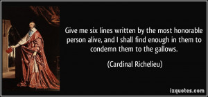 Cardinal Richelieu Quote