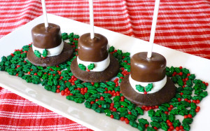 ... Snowman Hat Treat – Christmas Party Sweet Food Dessert For Kid Ideas