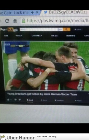 The Brazil vs. Germany match was put on Pornhub