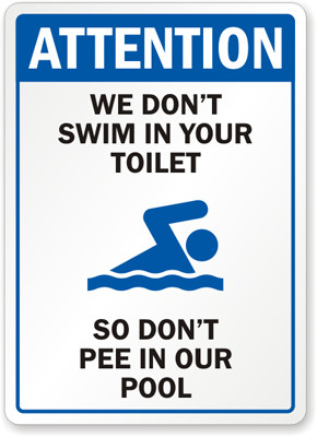 funny pool signs