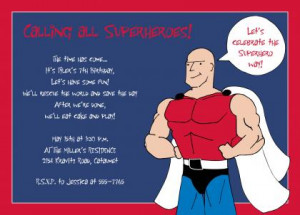 Superhero Kids Boys Birthday Party Invitations R D Bb C Bbbdbf Ed D B ...