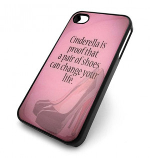 Cinderella Cute Inspirational Quote Pink Snap-On Cover Hard Carrying ...