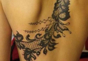 lace tattoos designs for women on back