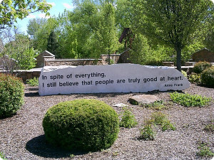 The Anne Frank Memorial in Boise, Idaho