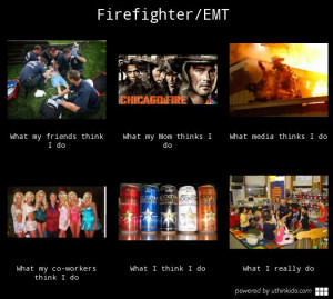 Firefighter emt - What people think I do, What I really do