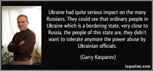 Ukraine had quite serious impact on the many Russians. They could see ...