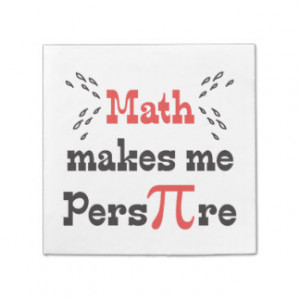 Math makes me Pers-PI-re - Funny Pi Day Standard Cocktail Napkin