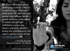 Indeed, as UN Women's Michelle Bachelet stated at the UN Commission on ...